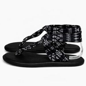 SANUK YOGA SLING ELLA CASUAL CLASSIC EVERYDAY THONG YOGA MAT SANDALS SZ. 4-5